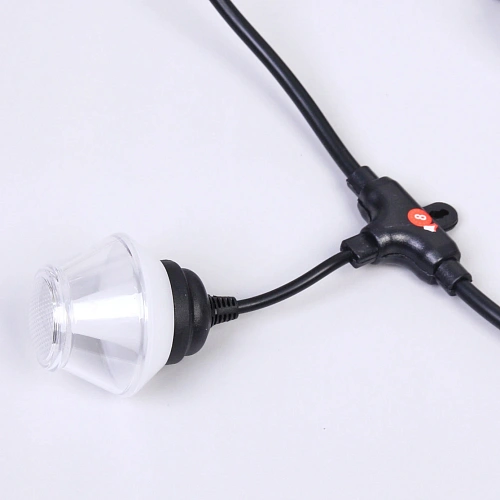 Гирлянда для улицы НИТЬ Spectrum 5 м 10 ламп LED (56 см), черный провод, авторежим, IP-65, Теплый белый (возможность соединения)_6