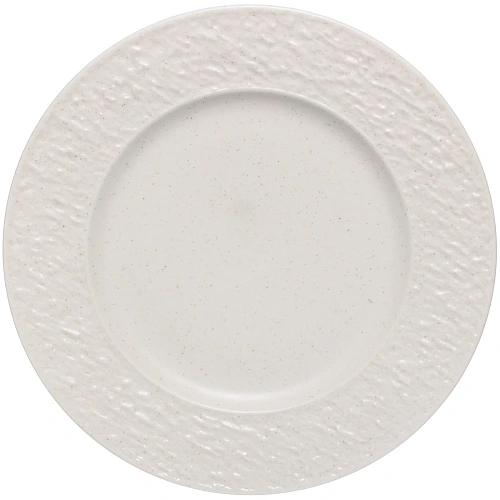 Тарелка керамическая обеденная "Perfetto" 27см фактурный узор, бежевая