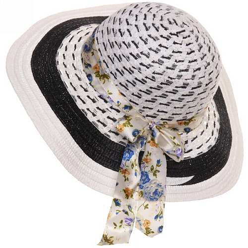 Шляпа женская с широкими полями TiraMiSu- Николь, микс 4 цвета, р58, ширина полей 10 см_13