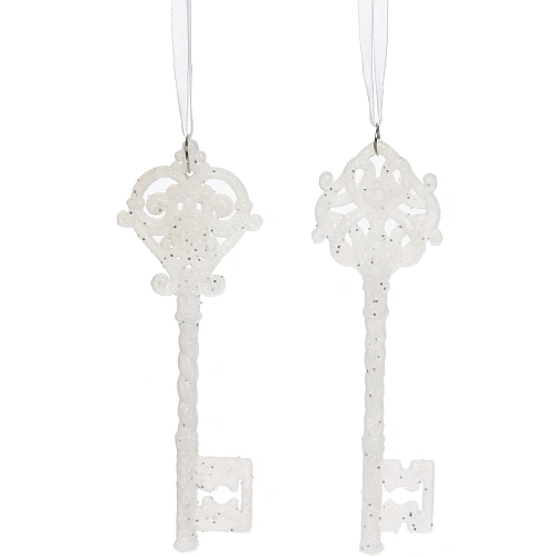 Подвеска "Ключ от тайн" 5*15 см (набор 2 шт), Белый