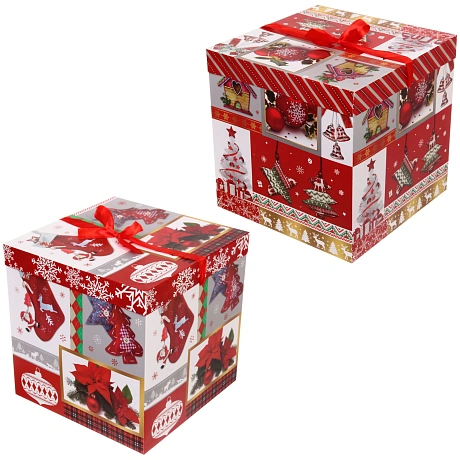 Коробка подарочная "Коробка чудес" 30*30*30 см, Red