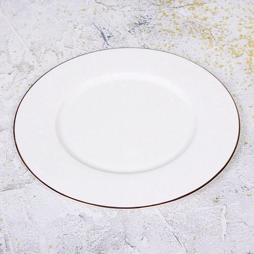 Тарелка фарфоровая "White magic Gold" 31см