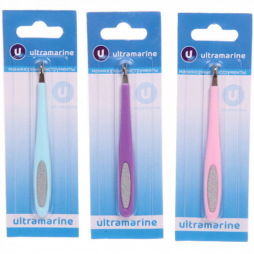 Триммер для удаления кутикулы на блистере "Ultramarine", с пилкой, цвет микс, 10см