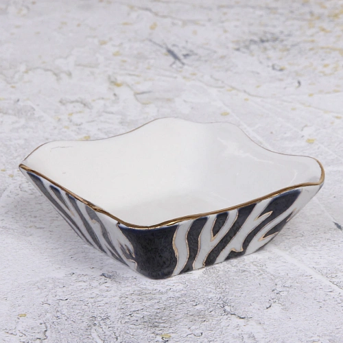 Салатница малая 150мл  Атлас с позолотой_3