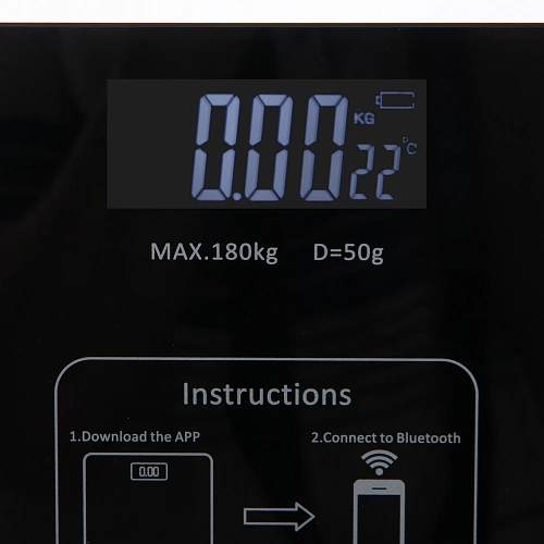 Весы напольные электронные SMART - Style 28280,5 см, bluetooth (работает от 2хААА), Черный_4
