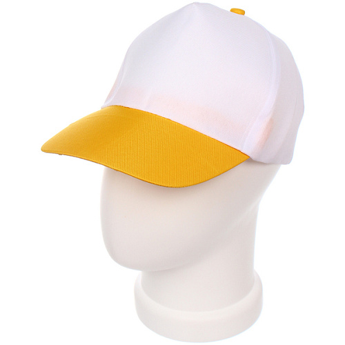 Бейсболка двухцветная Summer collection, цвет белый с желтым, р58_6