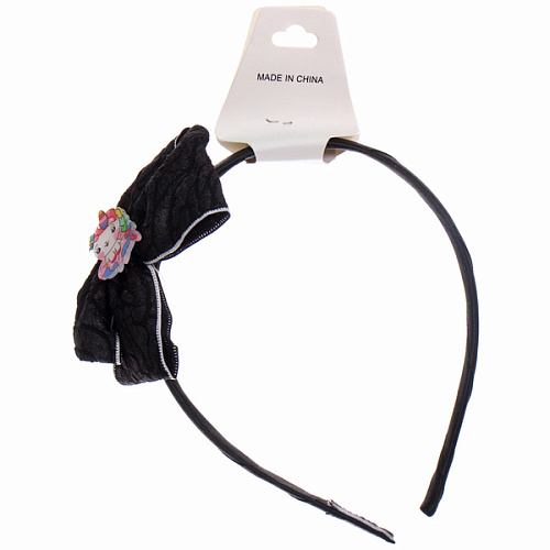 Ободок для волос детский на блистере РОЗОВОЕ ОБЛАКО, единорожек, микс 6 цветов, 1см_7