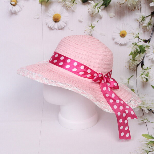 Шляпа женская с широкими полями TiraMiSu- Афина, микс  цветов, р58, ширина полей 10 см_15