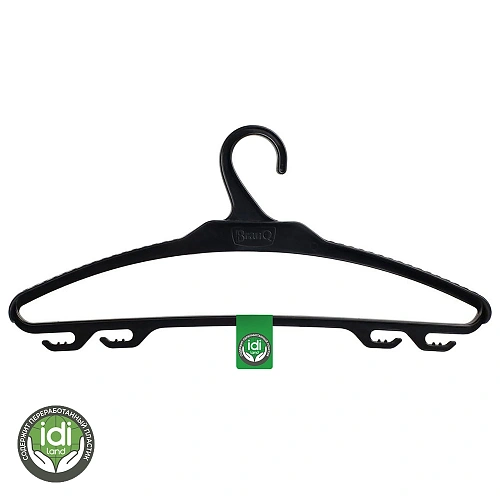 Плечики для верхней одежды "Rambai", цвет черный. р. 48-50 / 41,6*19,6см