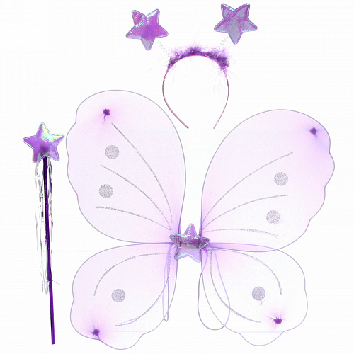 Карнавальный набор (крылья, ободок, палочка) "Фея сказок" фиолетовый