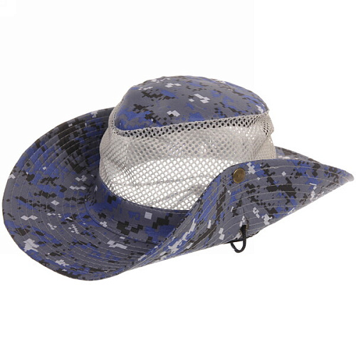 Шляпа мужская с клепками и сеткой Tourist, микс 5 цвтов, 58р, ширина полей 7,5см_11