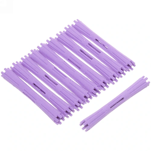 Бигуди пластмассовые-коклюшки 10шт Styling, микс 6 цветов, d=1см (прозрачный пакет с подвесом), без резинки_11