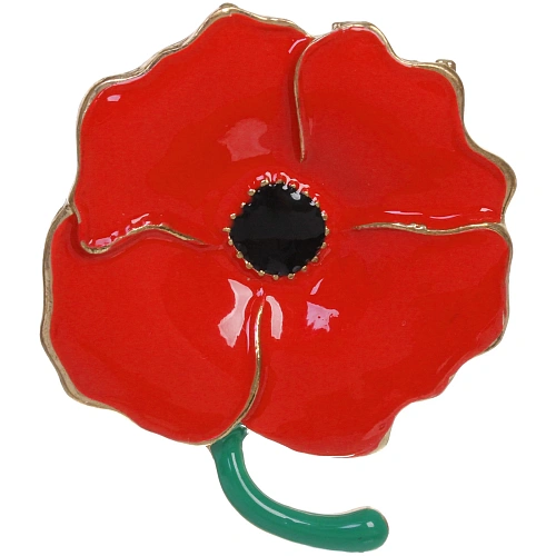 Брошь GOLD Podarok, Мак, цвет как на фото, (символ женского Очарования)_3