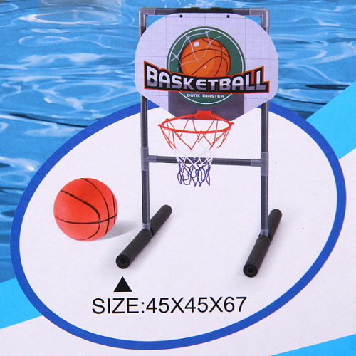 Набор игровой для бассейна ZG270-265 кольцо с подставкой 454567 см, мяч 12 см 1 шт, насос_8