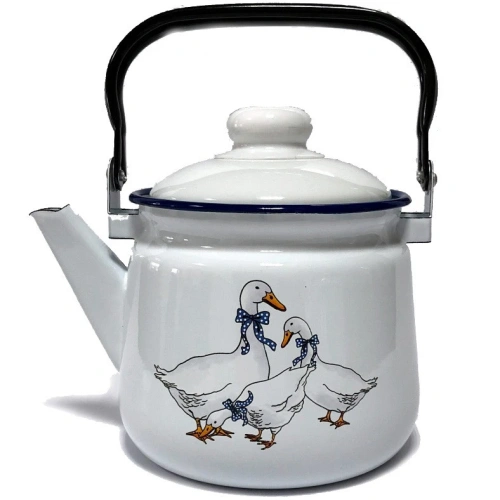 Чайник эмалированный 2,5л "Гуси" 01-2711н/4