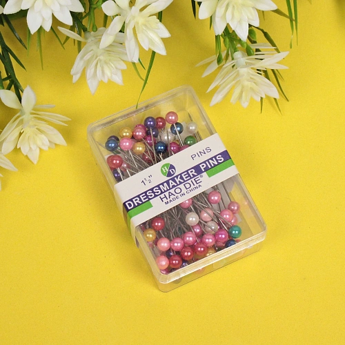 Булавки портновские в контейнере 80шт Favorite Hous, разноцветные, 437мм_3