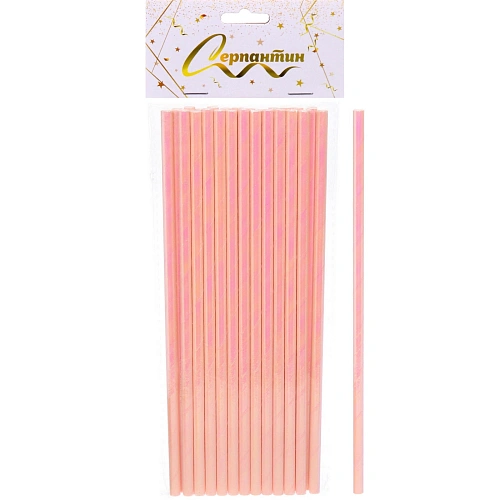 Трубочка для коктейля Волшебство 19,5 см d-6 мм (набор 25 шт), Розовый_5