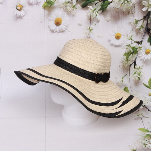 Шляпа женская с широкими полями TiraMiSu- Мирель, микс 6 цветов, р58, ширина полей 15 см_20