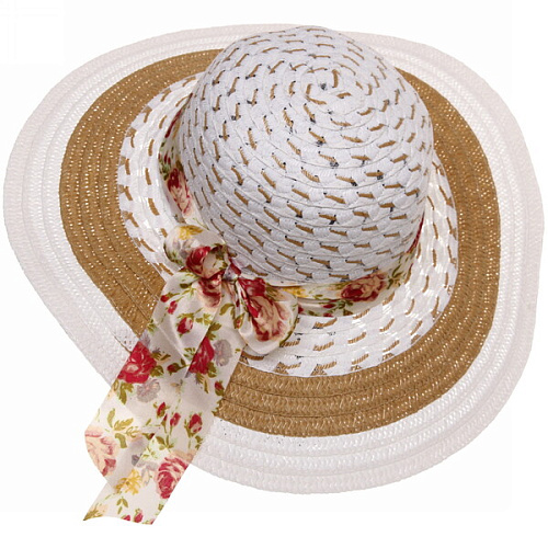 Шляпа женская с широкими полями TiraMiSu- Николь, микс 4 цвета, р58, ширина полей 10 см_5