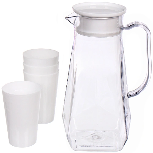 Кувшин пластиковый 17л Летний хит в наборе с 4-мя стаканами 200мл_4