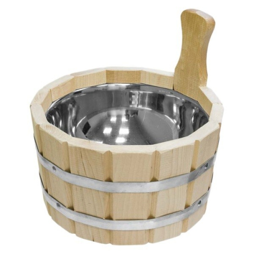 Ушат "Банные штучки шайка 3,5 л с нержавеющей вставкой 