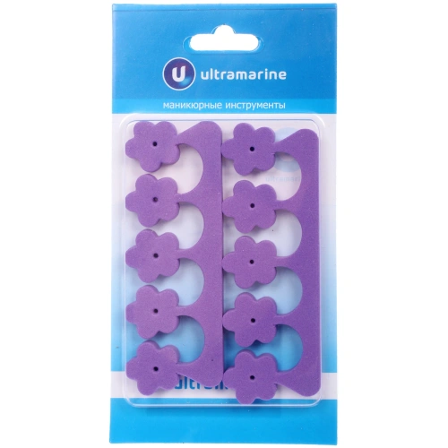 Разделители для пальцев ног на блистере "Ultramarine - цветок", цвет фиолетовый