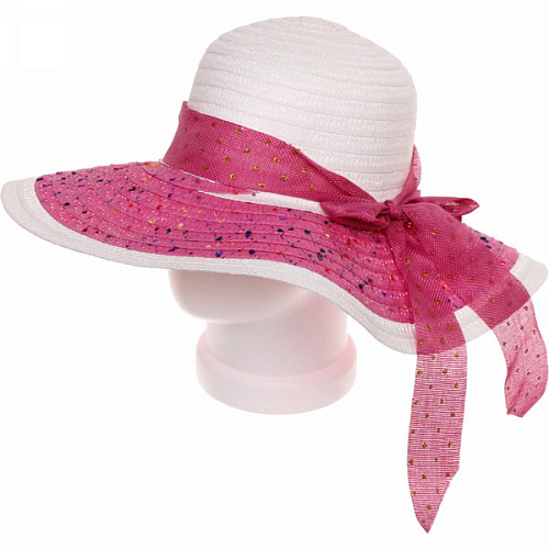 Шляпа женская с широкими полями TiraMiSu- Адель, микс 5 цветов, р58, ширина полей 13 см_13