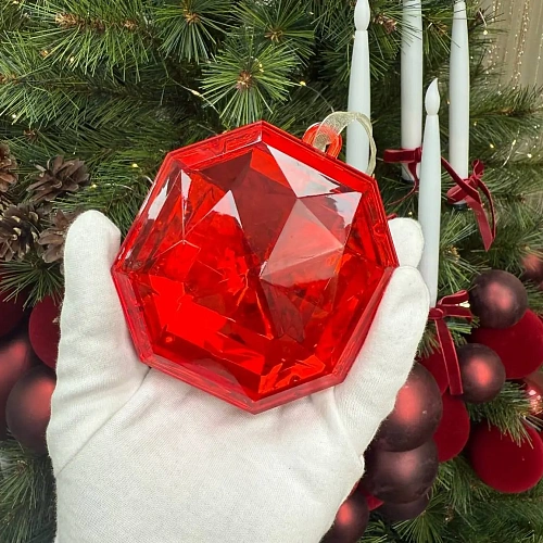 Ёлочное украшение "DIAMOND - Elegant" 8,7*3,7*10 см, Красный