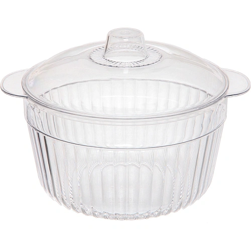 Салатник пластиковый "Terra" 2л с ручками и крышкой