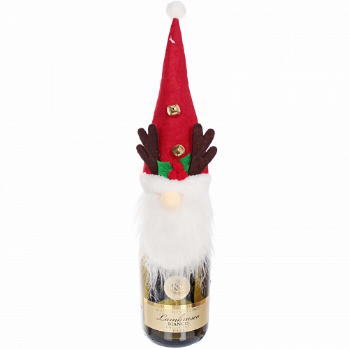 Украшение на бутылку "Дед мороз с рогами" 10*34 см