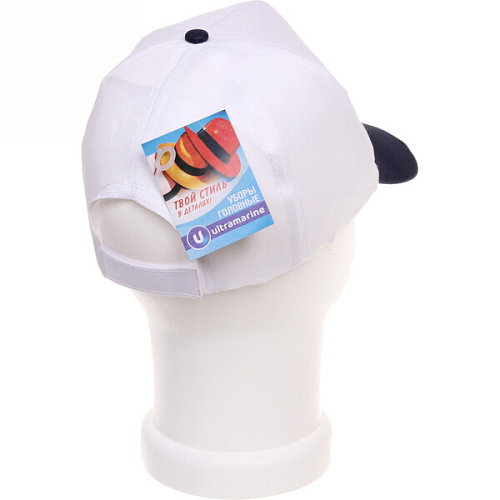 Бейсболка двухцветная Summer collection, цвет белый с синим, р58_6