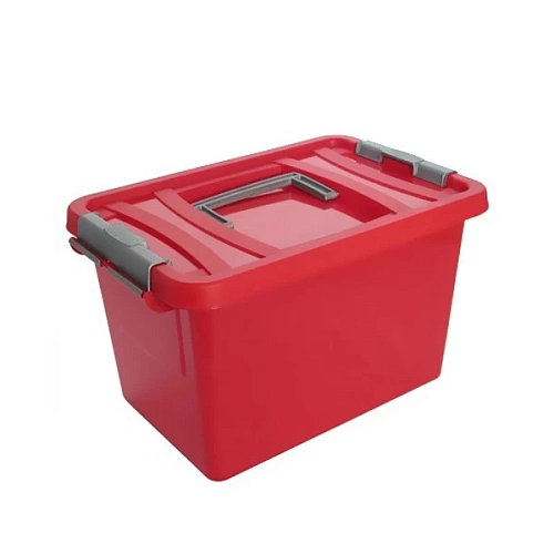 Контейнер для хранения с крышкой, ручкой и ручками-защелками "ЭКСПЕРТХАУС", 34.8*23.2*21см, 10л С207У