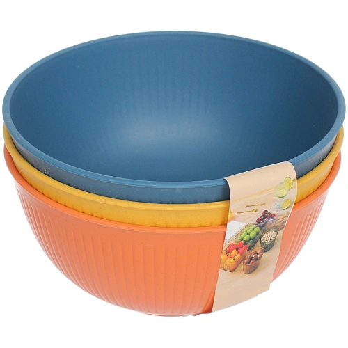 Салатник пластиковый Луксор 700мл в наборе 3шт 158см, цвета микс_4