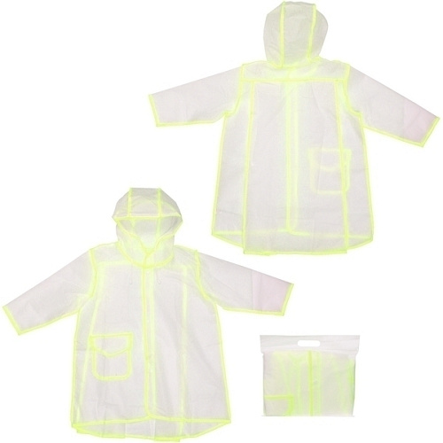 Дождевик-плащ "Neo" с капюшоном и завязками, на кнопках, цвет желтый, р. XXXL(82*67см.)
