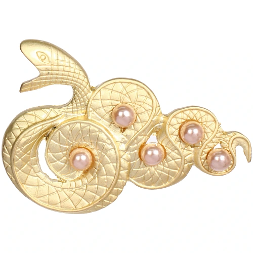 Брошь Best Podarok - Апала, цвет  жемчужное золото, 6,54,3см_2