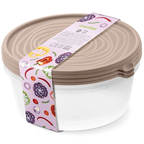 Контейнер "Сальваре" набор 3 шт 1,7л мокко С239МОКК