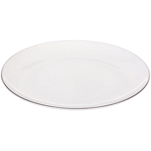 Тарелка фарфоровая White magic Silver 20см, плоская_4