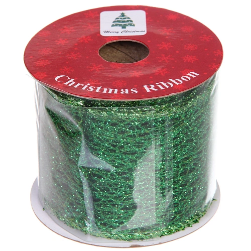 Лента для декорирования Сказка 6,3 см, 2,7 м, Изумруд_4