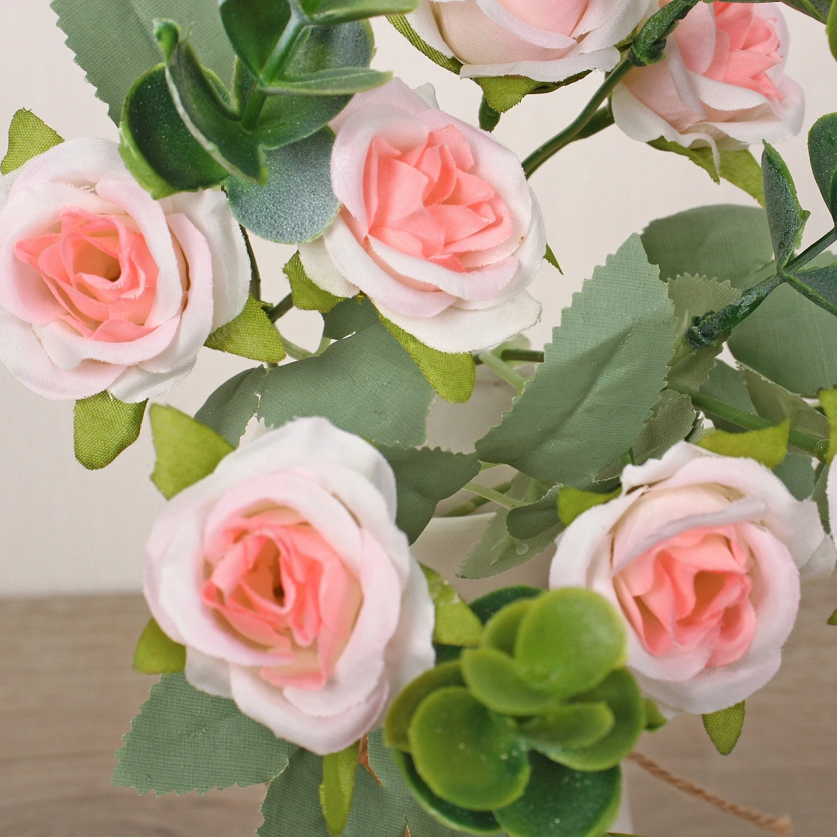 Искусственные цветы "Волшебство лета" 30см Розочки 10 цветков розовые