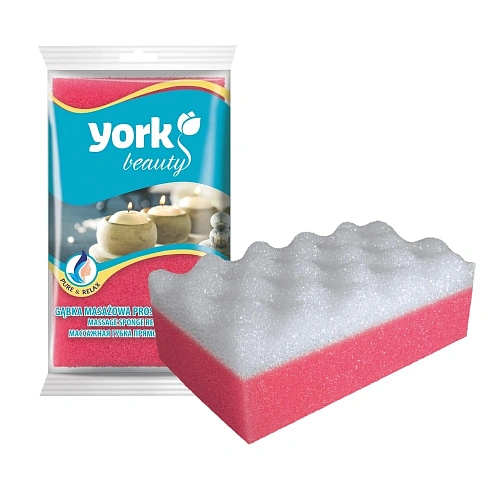 Губка для тела массажная YORK Прямоугольник 13*8*5 см