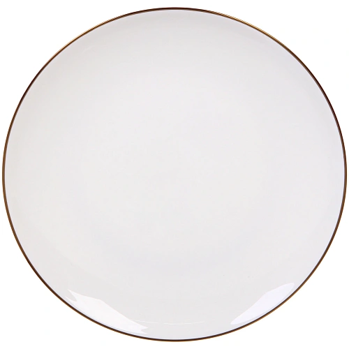 Тарелка фарфоровая White magic Gold 20см, плоская_3