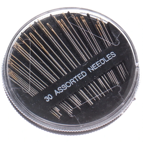 Иглы швейные в наборе 24-30шт "Favorite Hous", цвет золото / серебро, d 6,5см (рр5.1-3.2)