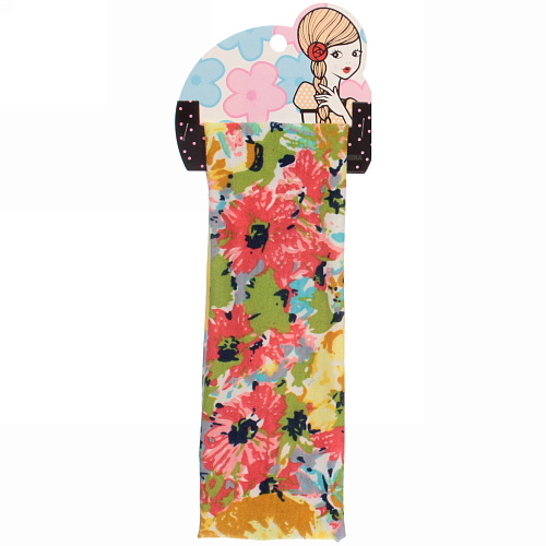 Повязка на голову Britney Room, принт цветы, микс 6 цветов, 207см_4