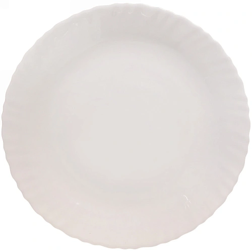 Тарелка "White magic" 26см стеклокерамика Волна