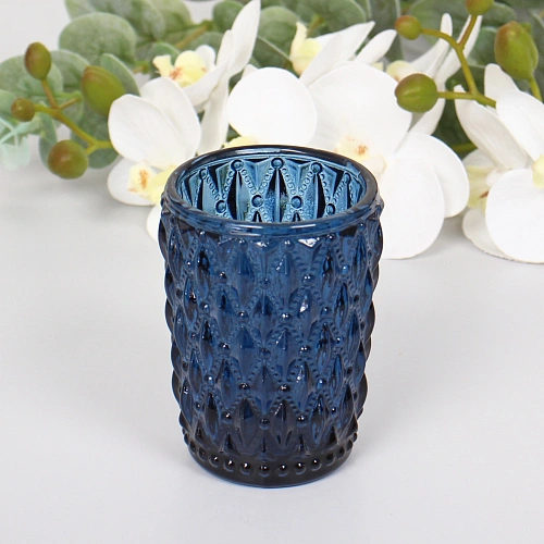 Подсвечник "Самоцвет" 6,5*9 см, Сапфир