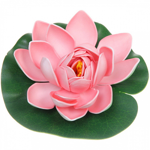 Растение водоплавающее "Кувшинка Розитта" d-13см нежно-розовая