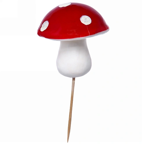 Садовая фигура на спице Мухомор 6см_3