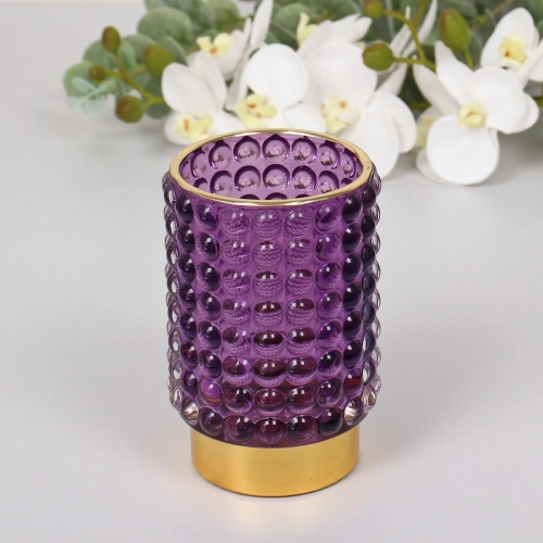 Подсвечник "Мерцание" 8,5*12,5 см, Фиолетовый