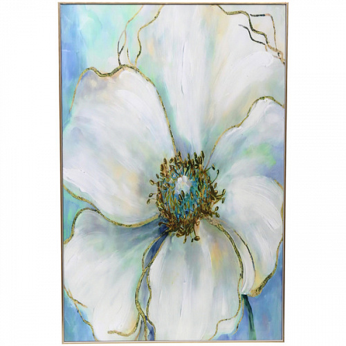 Картина интерьерная в раме "САНТИМО", белая лилия, 40*60см (термоусадочная пленка)