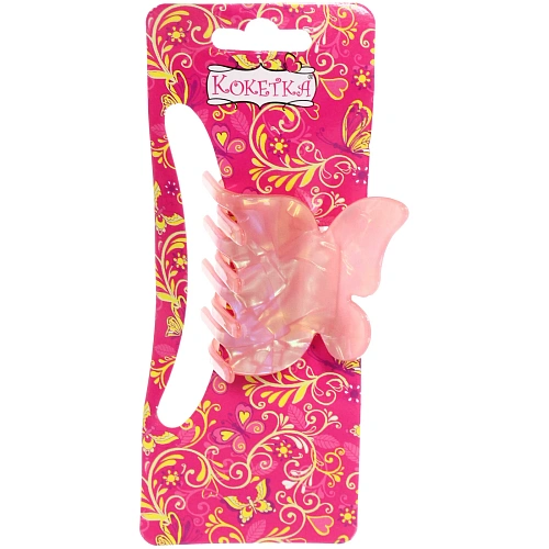 Заколка-краб для волос  ЭЙФОРИЯ ФЛО, пинто, микс 6 цветов, 4,7см (блистер Кокетка)_9